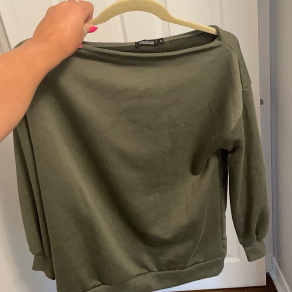 Boohoo khaki pull over sweatshirt - Picture 3 of 3